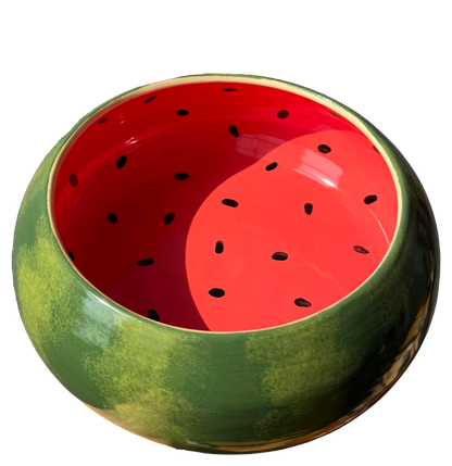 watermelon curved bowl 8" x 2.5"