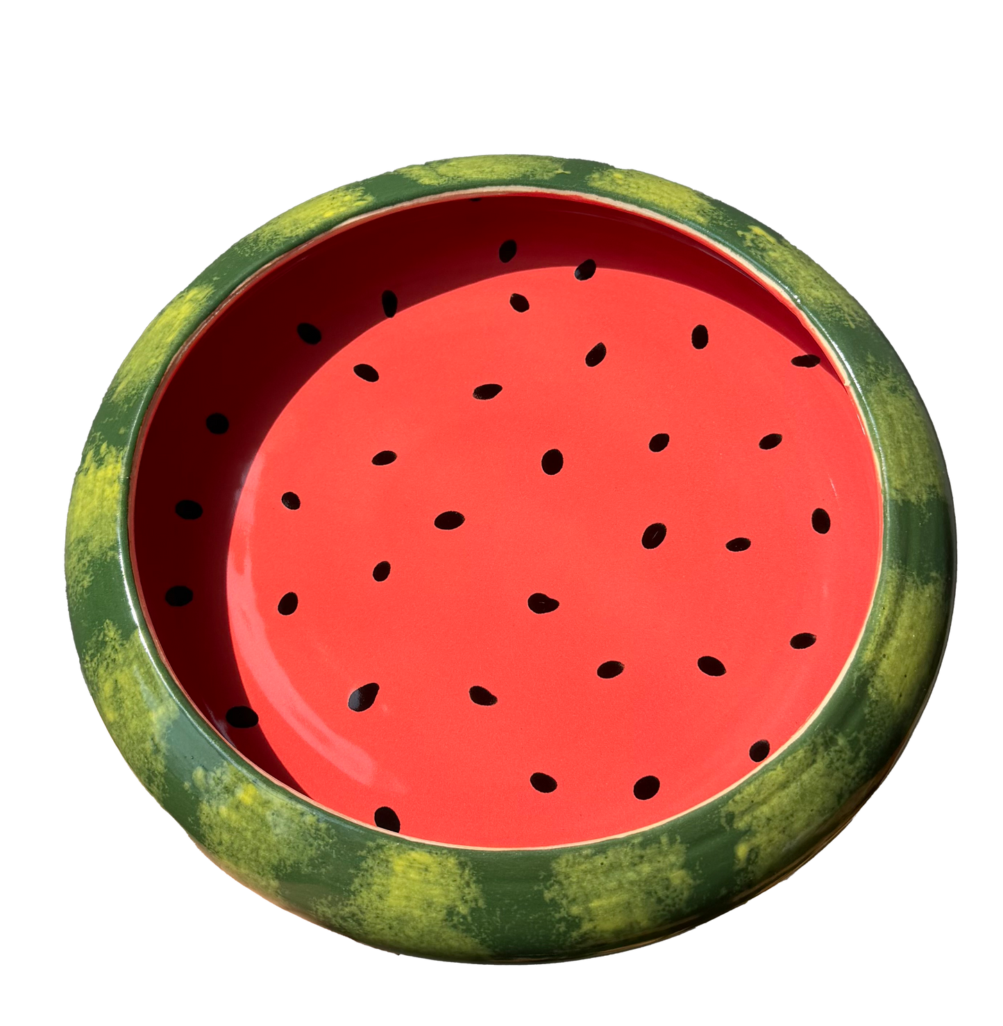 watermelon curved bowl 7.5" x 1.25"