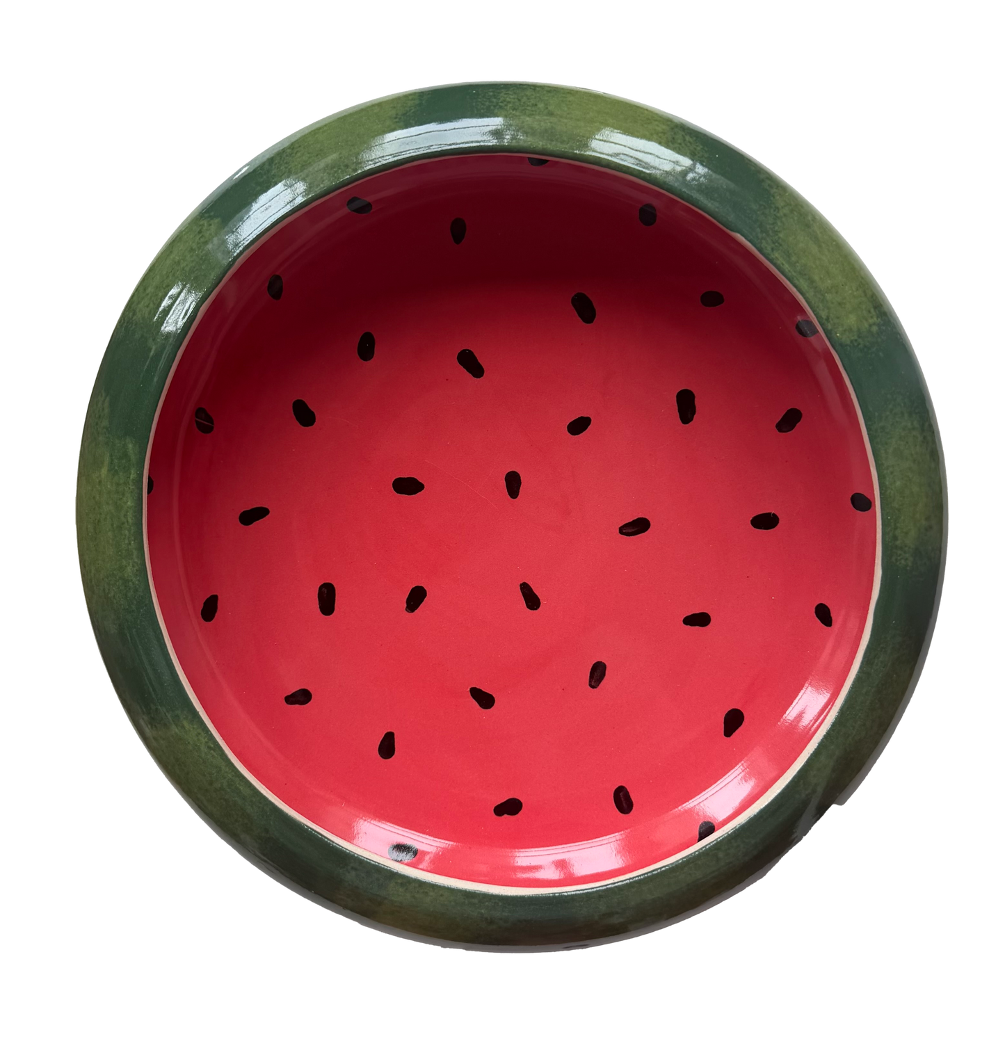 watermelon curved bowl 8.5" x 2"