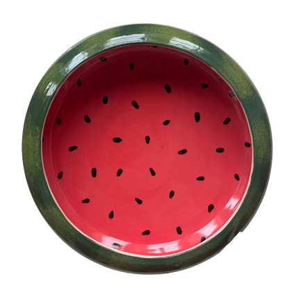 watermelon curved bowl 8.5" x 2"
