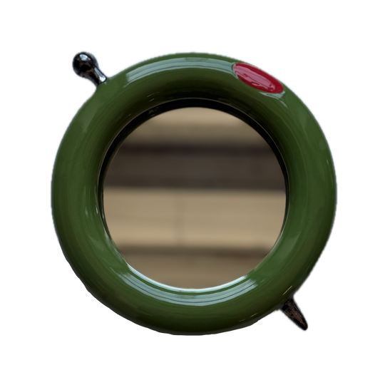 olive mirror with pick