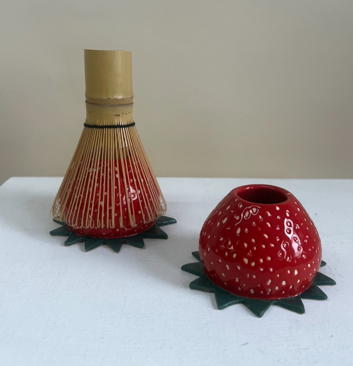 strawberry matcha whisk holder image 0