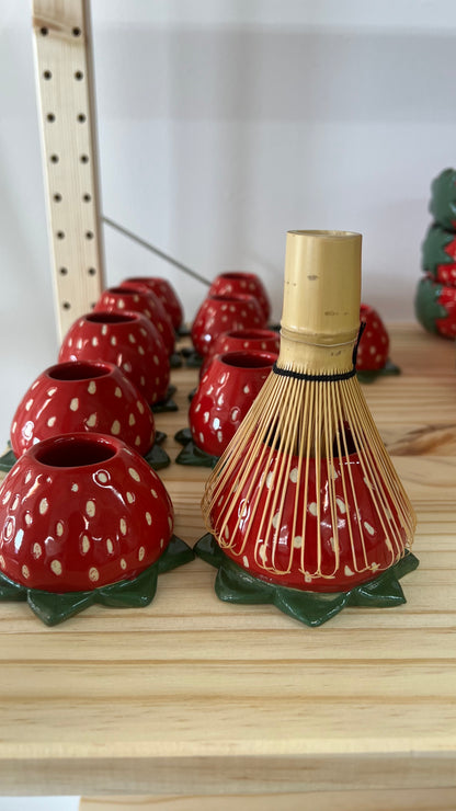 strawberry matcha whisk holder