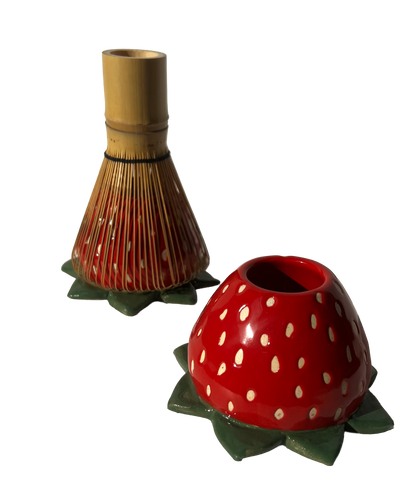 strawberry matcha whisk holder