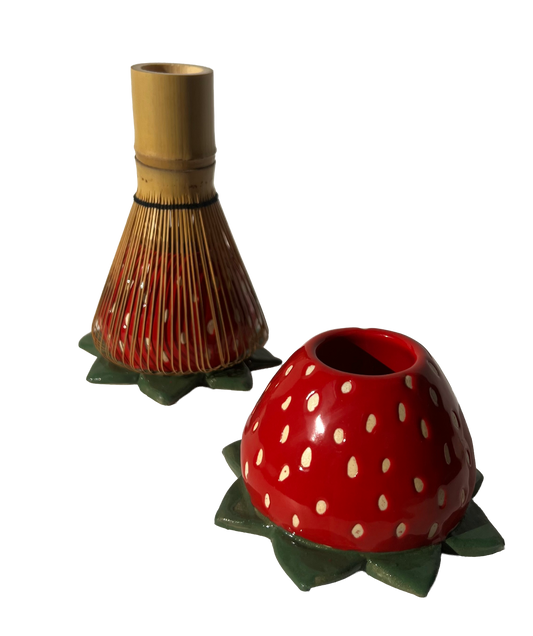 strawberry matcha whisk holder