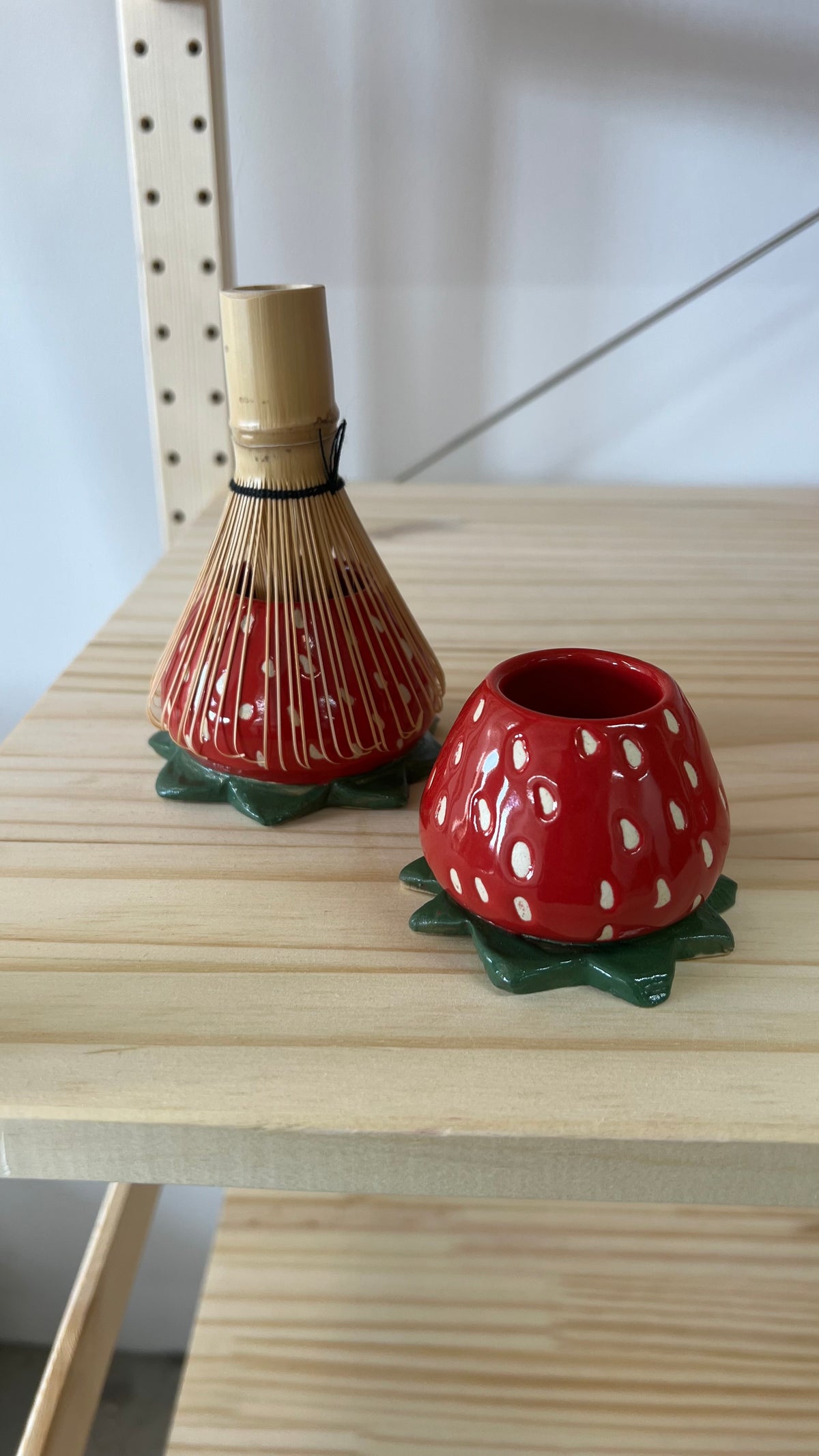 strawberry matcha whisk holder