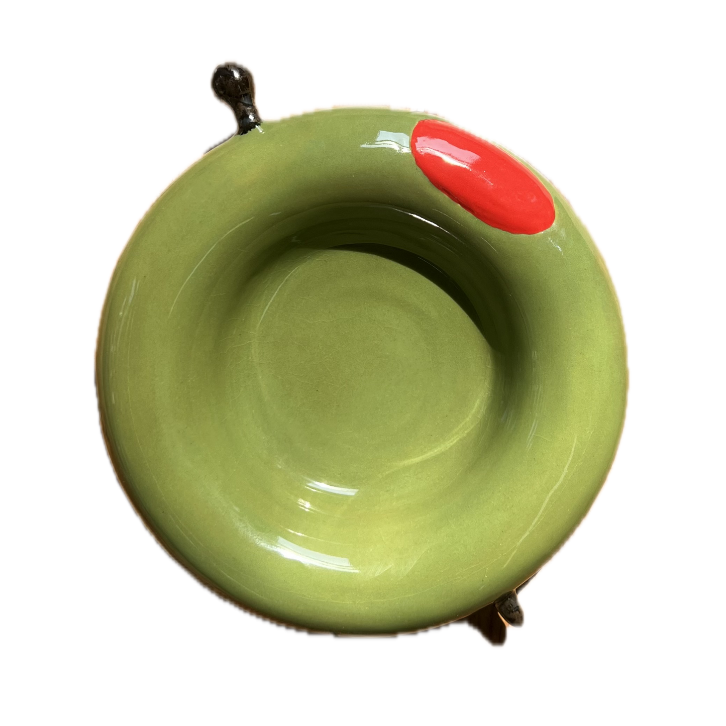 olive bubble bowl with pick