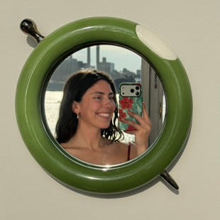 olive mirror with pick