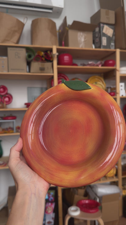 peach bubble bowl - seconds