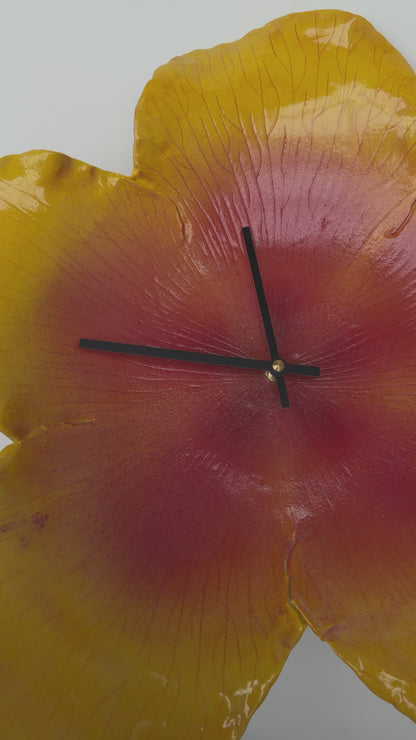 hibiscus clock in sunset