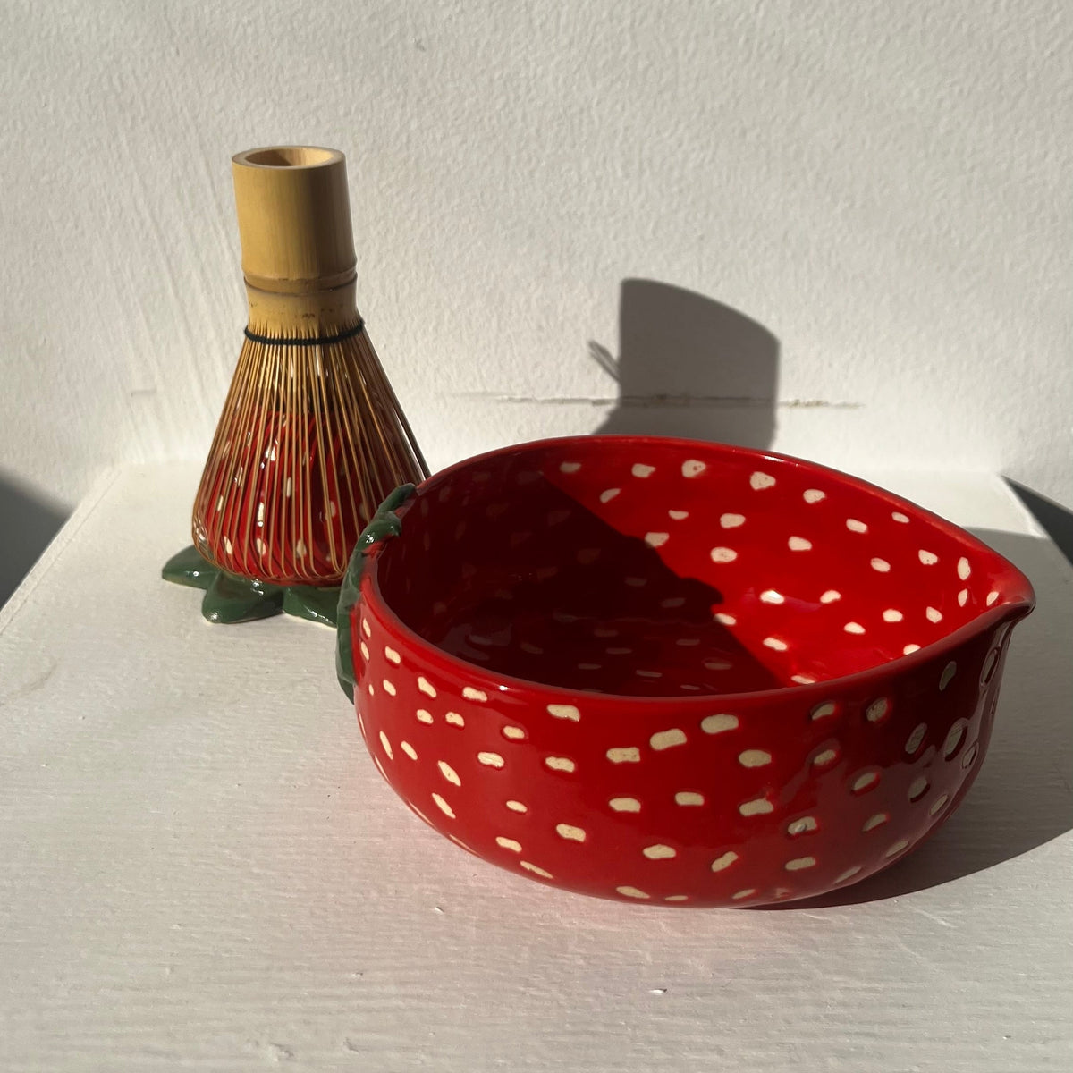 strawberry matcha whisk holder