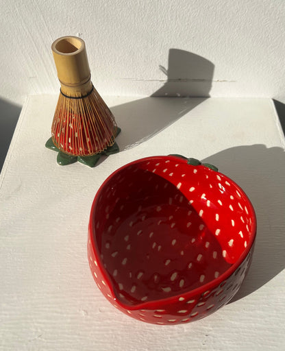 strawberry matcha whisk holder